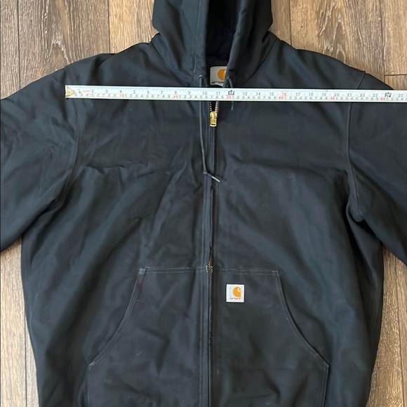 Vintage Carhartt Jacket Mens Size XL Black J140 Distressed Tall Made In USA 90s - Picture 12 of 16